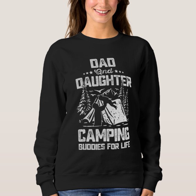 Sudadera Papá Y Las Hijas Camping Budders Para La Vida (Anverso)