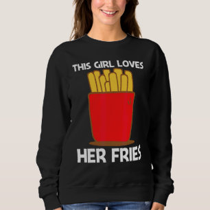 Sudadera Papas Frias Geniales Para Niñas Comida Rápida Plat