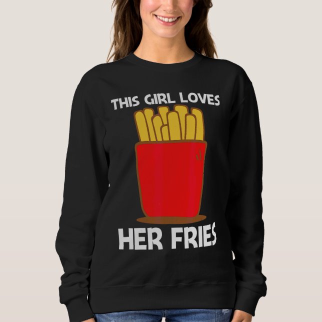 Sudadera Papas Frias Geniales Para Niñas Comida Rápida Plat (Anverso)