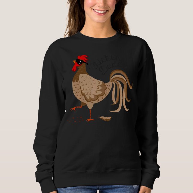 Sudadera Papel de pollo de pollo de pollo de pollo de gallo (Anverso)