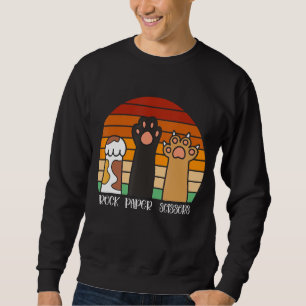 Sudadera Papel de rock tijeras juego de gatitos para animal