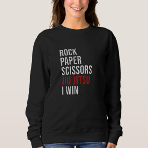 Sudadera Papel de rock tira a Jiu Jitsu Funny Jiu brasileño