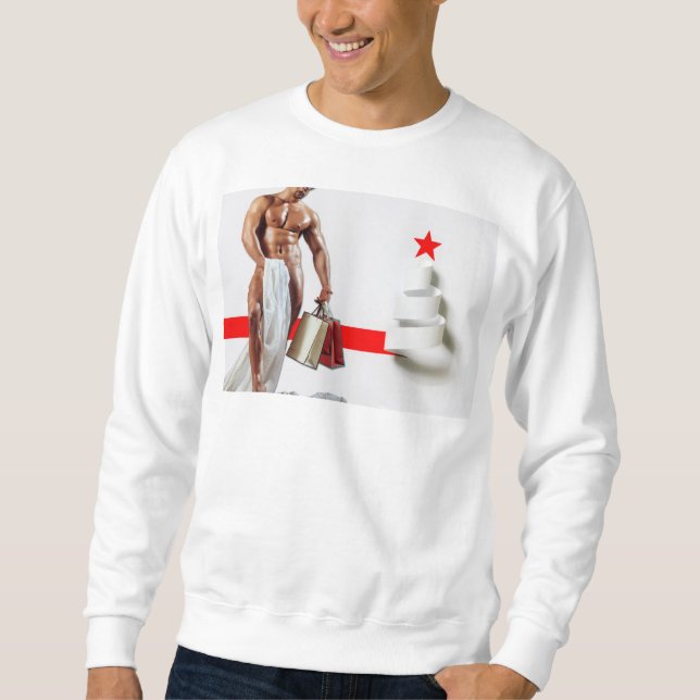 Sudadera Papel espiral blanco de compras de Navidad de Slip (Anverso)