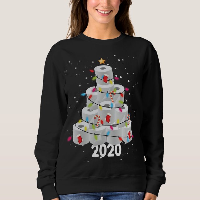 Sudadera Papel higiénico Árbol de Navidad Familia de Navida (Anverso)