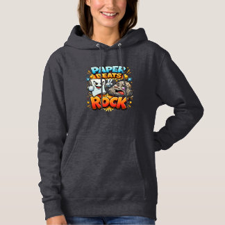 Sudadera Papel le gana a la roca, diseño divertido