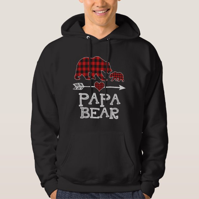 Sudadera Papel rojo vestido con un cachorro que coincide co (Anverso)