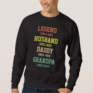 Sudadera Papi abuelo de la leyenda retro personalizada