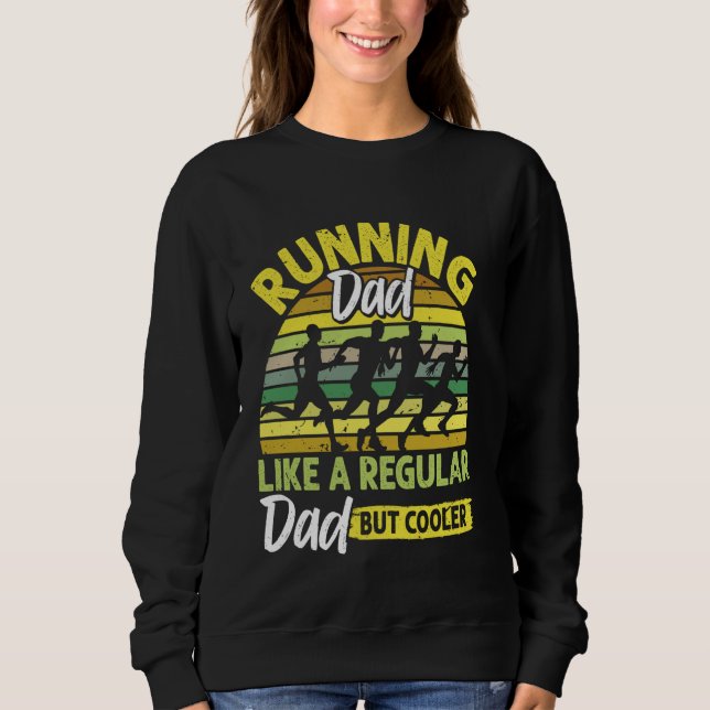 Sudadera Papi CORRIENDO PAPÁ COMO UN PAPÁ REGULAR Divertido (Anverso)
