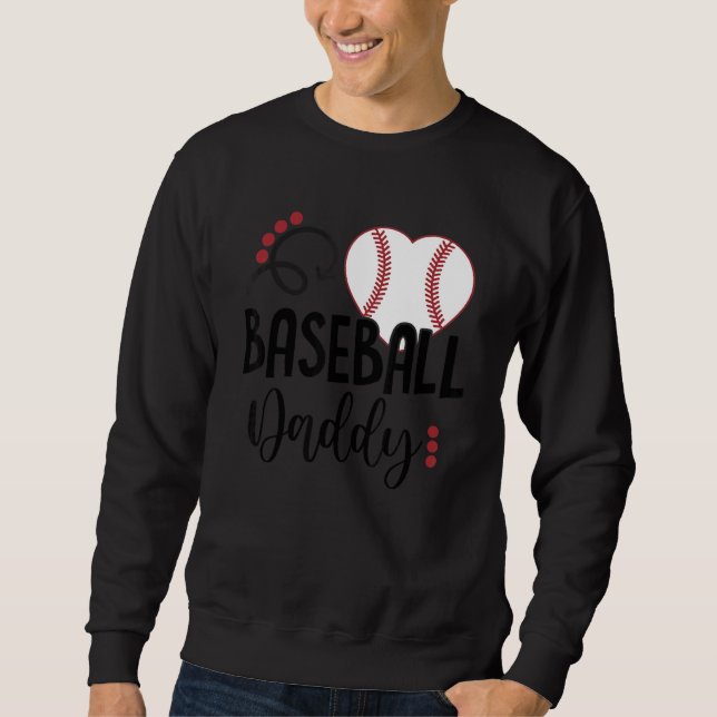 Sudadera Papi de béisbol Love Heart Baseball (Anverso)