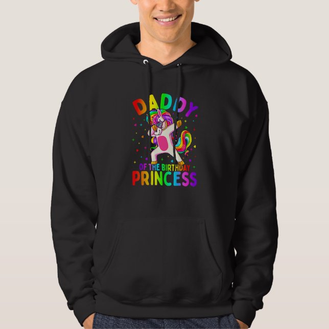 Sudadera Papi De La Princesa De Cumpleaños Chica Dabbing Un (Anverso)