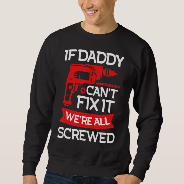 Sudadera Papi De Los Hombres Arregla El Papel De Papá Noel  (Anverso)