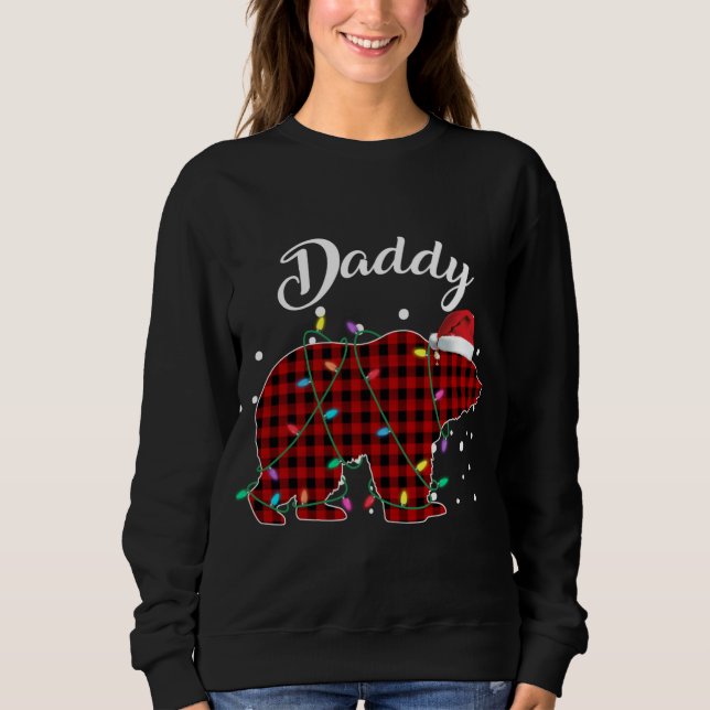 Sudadera Papi de papel rojo oso juego búfalo pajama (Anverso)