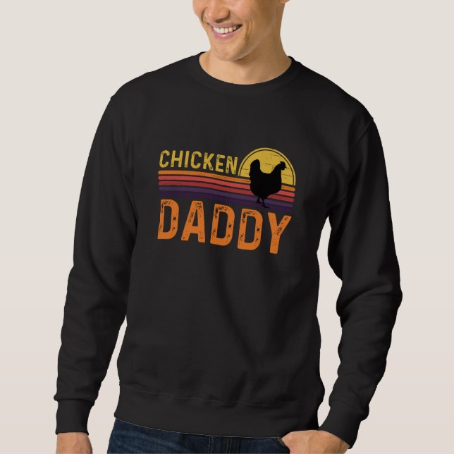 Sudadera Papi de pollo, granjeros divertidos (Anverso)