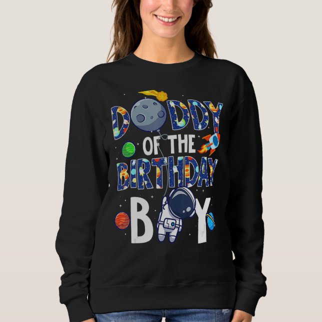 Sudadera Papi Del Astronauta Del Nacimiento (Anverso)