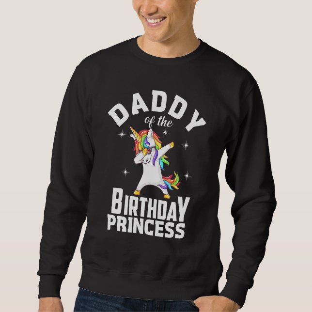 Sudadera Papi Del Chica De La Princesa De Cumpleaños Unicor (Anverso)