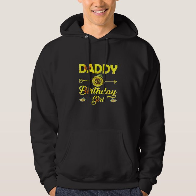 Sudadera Papi Del Chica Del Cumpleaños Girasol (Anverso)