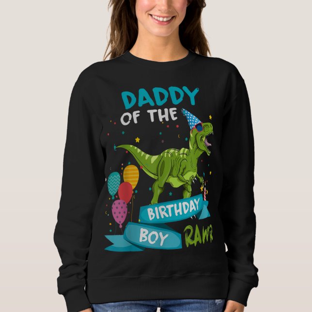 Sudadera Papi del niño cumpleaños RAWR T-Rex (Anverso)
