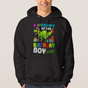 Sudadera Papi Del Niño De Cumpleaños Rawr Rex Dinosaur B