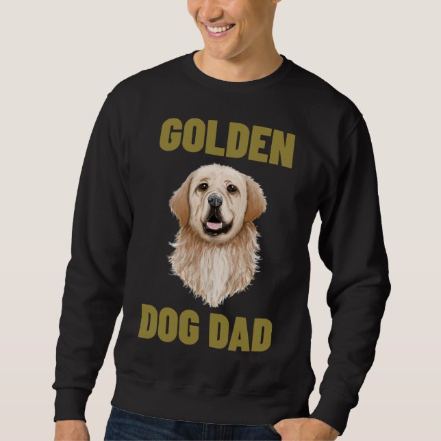 Sudadera Papi del perro de la recuperación de oro (Anverso)