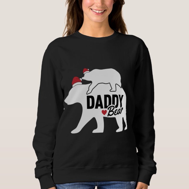 Sudadera Papi Navidades De Oso Cutan X-Mas Dad Son Hija M (Anverso)