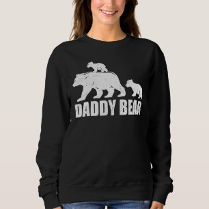 Sudadera Papi oso 2 Cubs Papi oso gemelo papá 2 niños