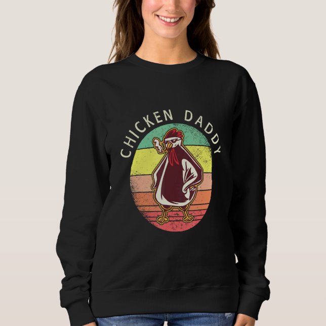 Sudadera Papi Retro Rooster De Papi De Pollo Para Hombres G (Anverso)