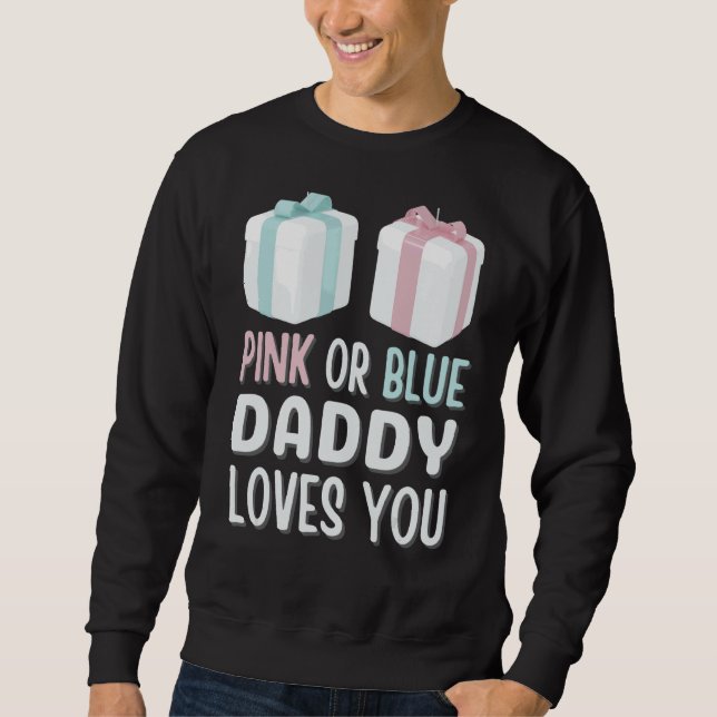 Sudadera Papi Rosa O Azul Te Ama (Anverso)