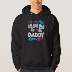 Sudadera Papi Rosa O Azul Te Ama Elefantes Género Del Bebé
