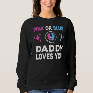 Sudadera Papi Rosa O Azul Te Ama La Revea Del Bebé De Géner