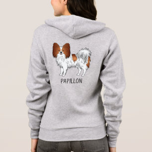 Sudadera Papillon de dibujos animados rojo y blanco con tex