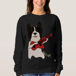 Sudadera Papillon Dog Juega Música Guitarra Perro Cute Perr