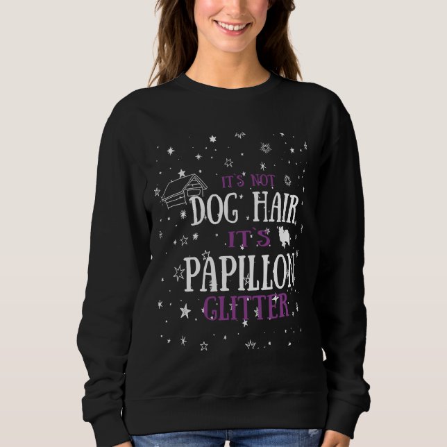 Sudadera Papillon Mascota Dueño Purpurina Perro Corazón Grá (Anverso)