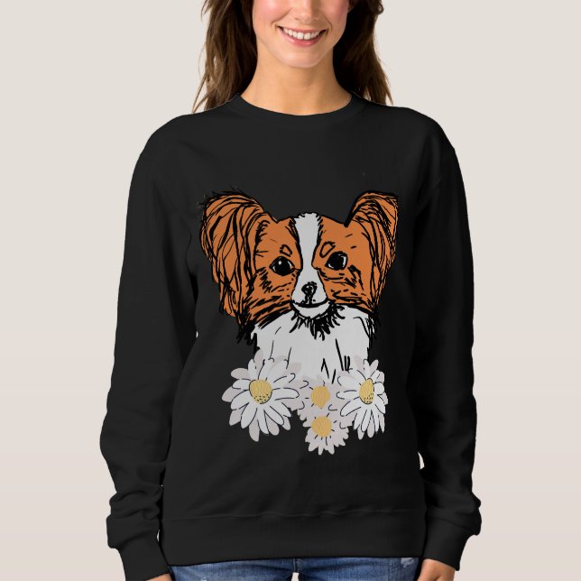 Sudadera Papillón naranja con flores (Anverso)