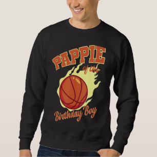 Sudadera Pappie Del Cumpleaños De La Familia De Baloncesto