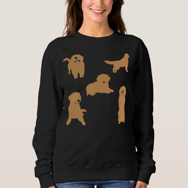 Sudadera Paquete de Ilustracion de Golden Retriever (Anverso)