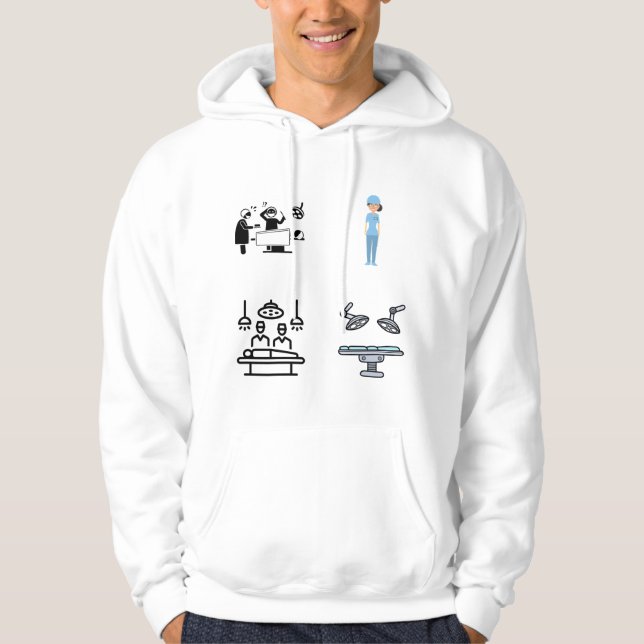 Sudadera Paquete de Pegatina de enfermeras en sala de opera (Anverso)