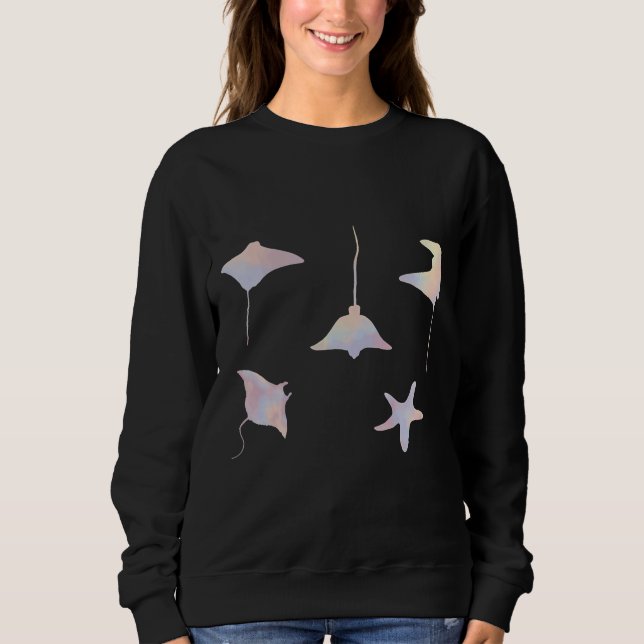 Sudadera Paquete estético Pastel Stingray Starfish Pegatina (Anverso)
