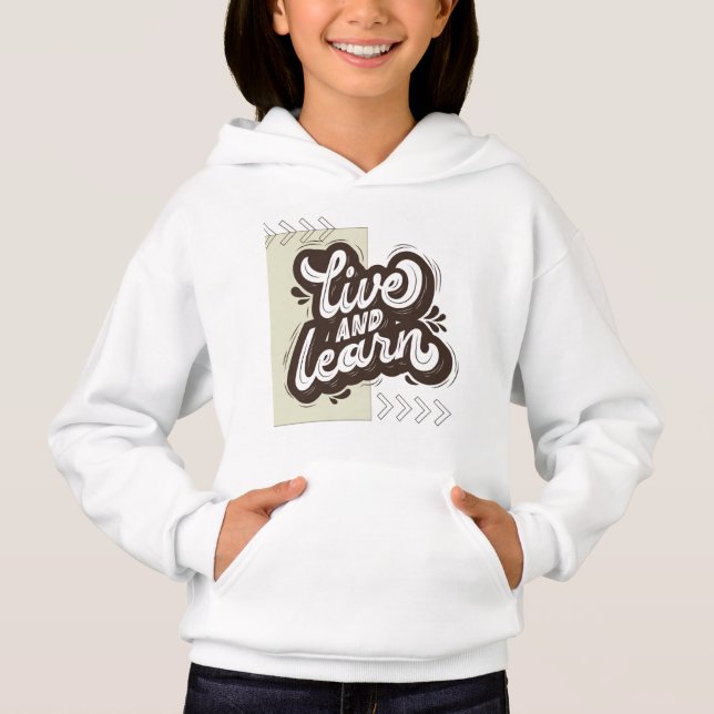 Sudadera para bebé niña con tipografía linda Live  (Anverso)