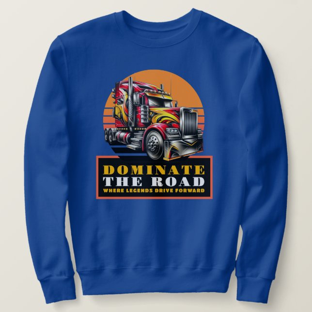 Sudadera para conductor de camión semi (Anverso del diseño)