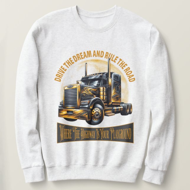 Sudadera para conductor de camión semirremolque (Anverso del diseño)