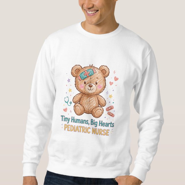 Sudadera para enfermera pediátrica de Pequeños Hum (Anverso)