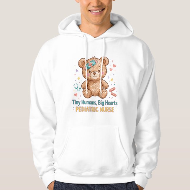 Sudadera para enfermera pediátrica Tiny Humans Big (Anverso)