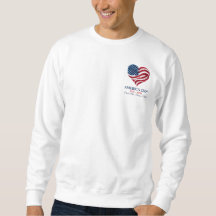 Sudadera para hombre America 250 Flag Heart 1776-2