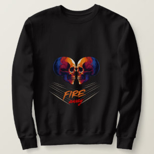 Sudadera para hombre con gráfico de dos calaveras
