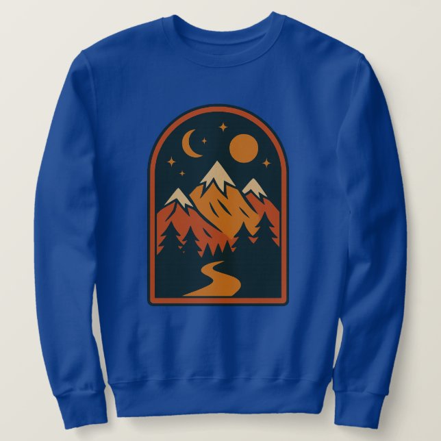 Sudadera para hombre con paisaje celestial (Anverso del diseño)