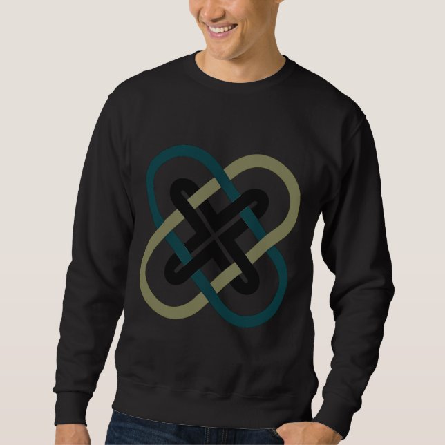 Sudadera para hombre con X entrelazadas (Anverso)