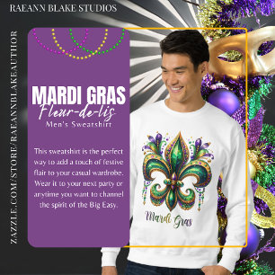 Sudadera para hombre Mardi Gras Fleur-de-lis