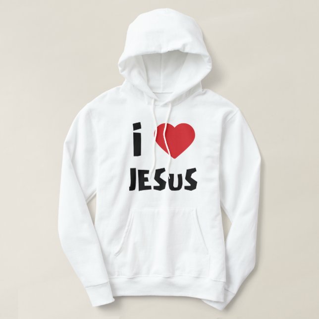 Sudadera para hombres amo a Jesús (Diseño del anverso)