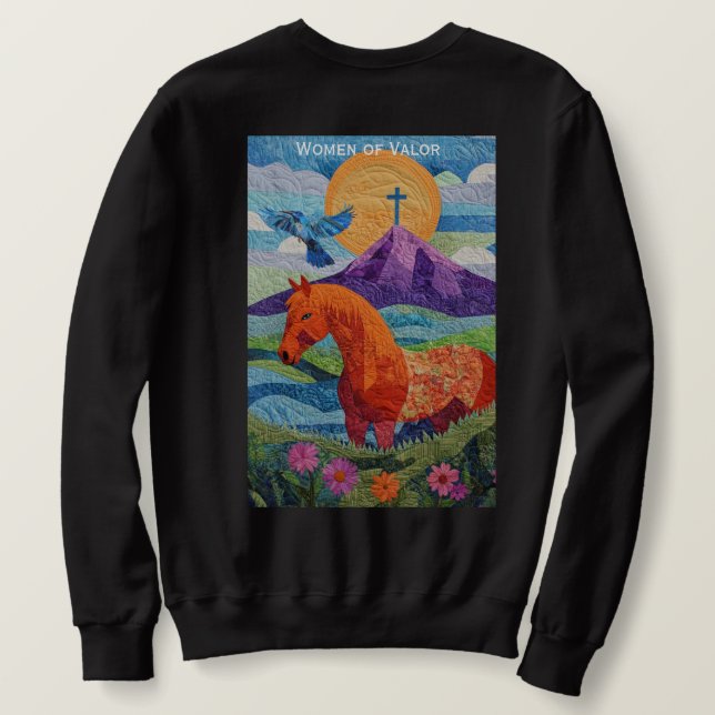 Sudadera para hombres Mujeres de Valor (Reverso del diseño)