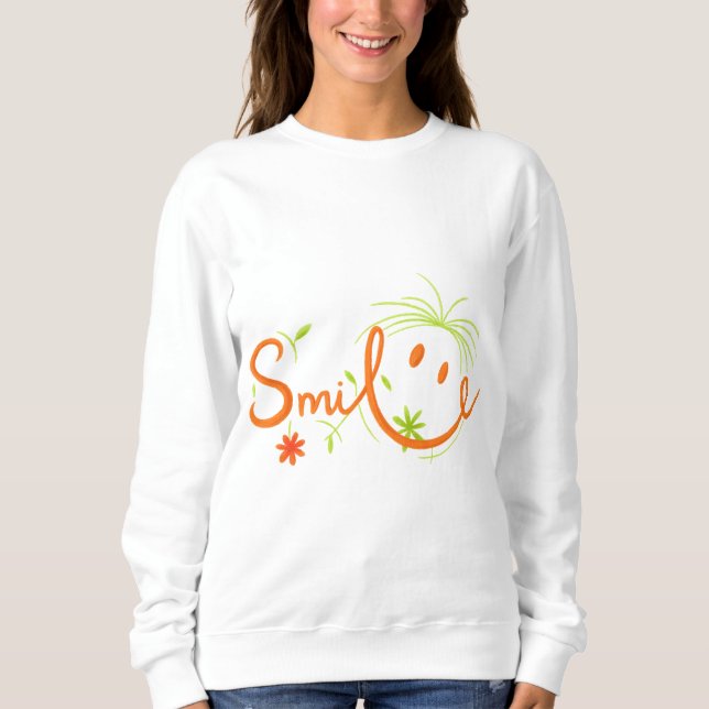 Sudadera para mujer con estilo de pincelada de son (Anverso)